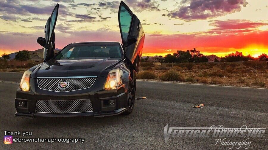 Compatible With Cadillac CTS 2008-2013 4DR Bolt on Lambo Doors Vertical Doors Inc Kit
