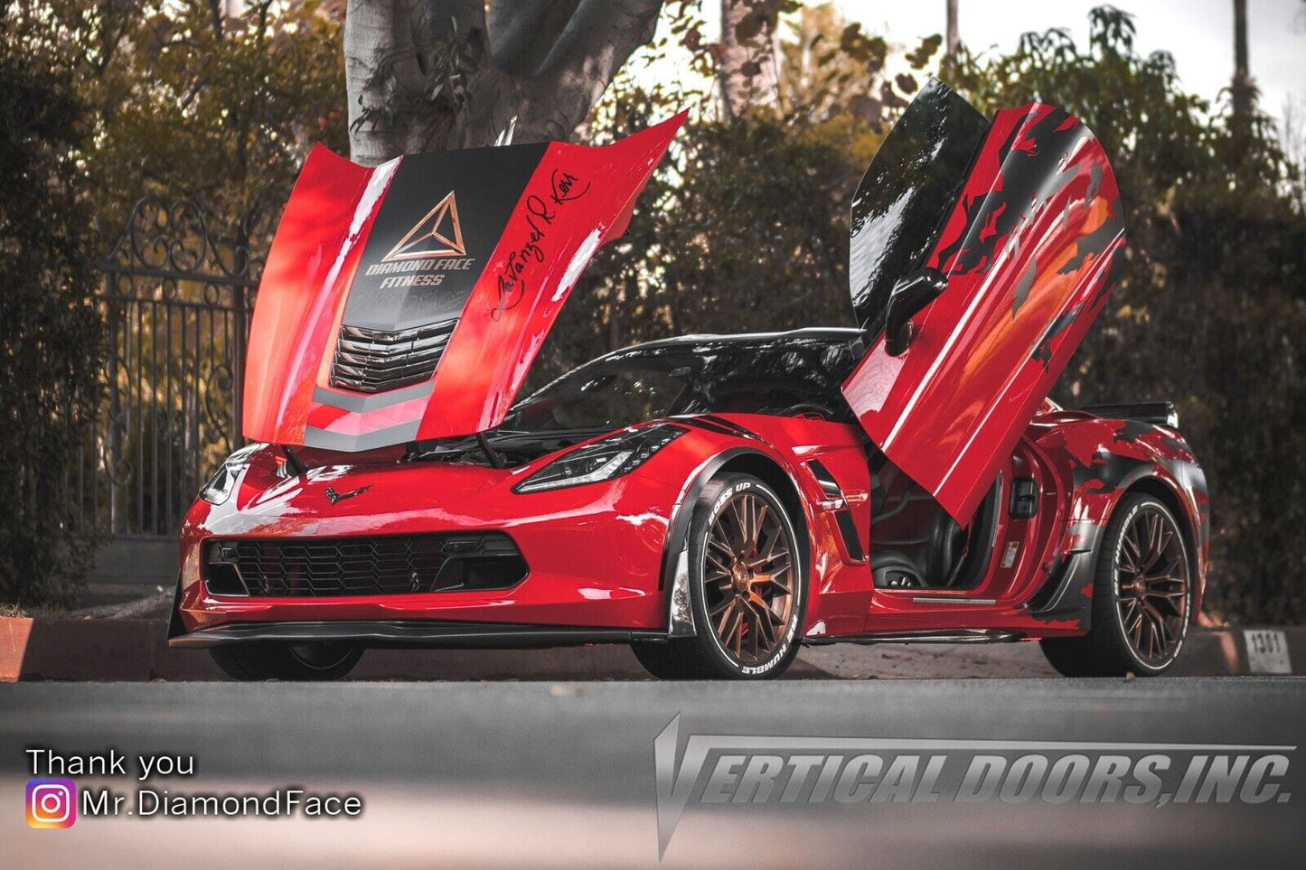 Compatible With Chevrolet Corvette C7 14-19 Bolt on Lambo Doors Vertical Doors Inc