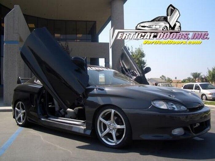 Compatible With Hyundai Tiburon 1996-1999 Bolt on Lambo Doors Vertical Doors Inc Kit