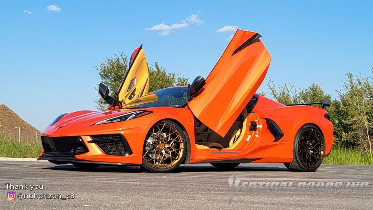 Compatible With Chevrolet Corvette C8 20-23 Bolt on Lambo Doors Vertical Doors Inc